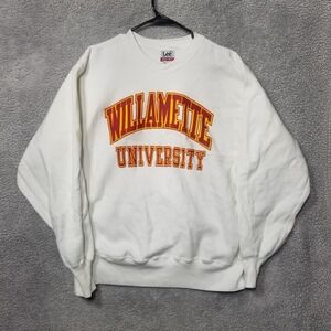 Vintage 90s LEE Willamette University College Crewneck Sweatshirt‎ Size XLarge